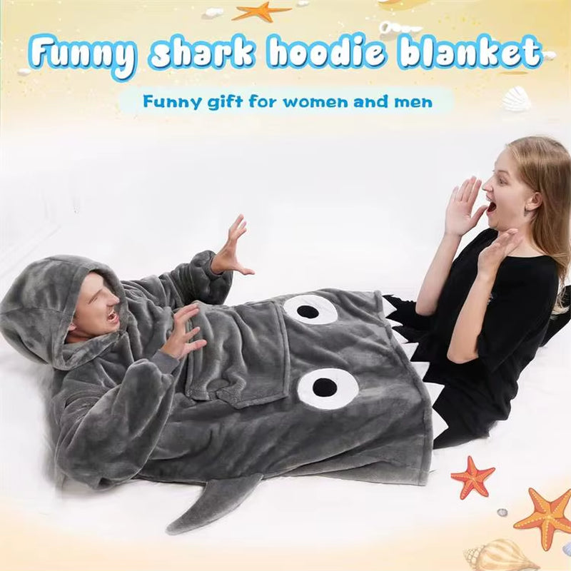 Onesies for Women Pajamas Wearable Blanket Hoodie Oversized Animal Warm Polyester Blanket