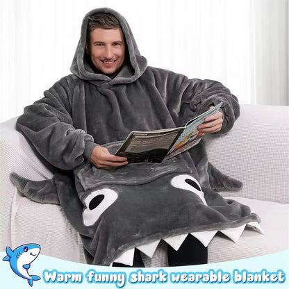 Onesies for Women Pajamas Wearable Blanket Hoodie Oversized Animal Warm Polyester Blanket